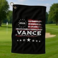 Vance 2028 President Us Flag Golf Towel thumb 1