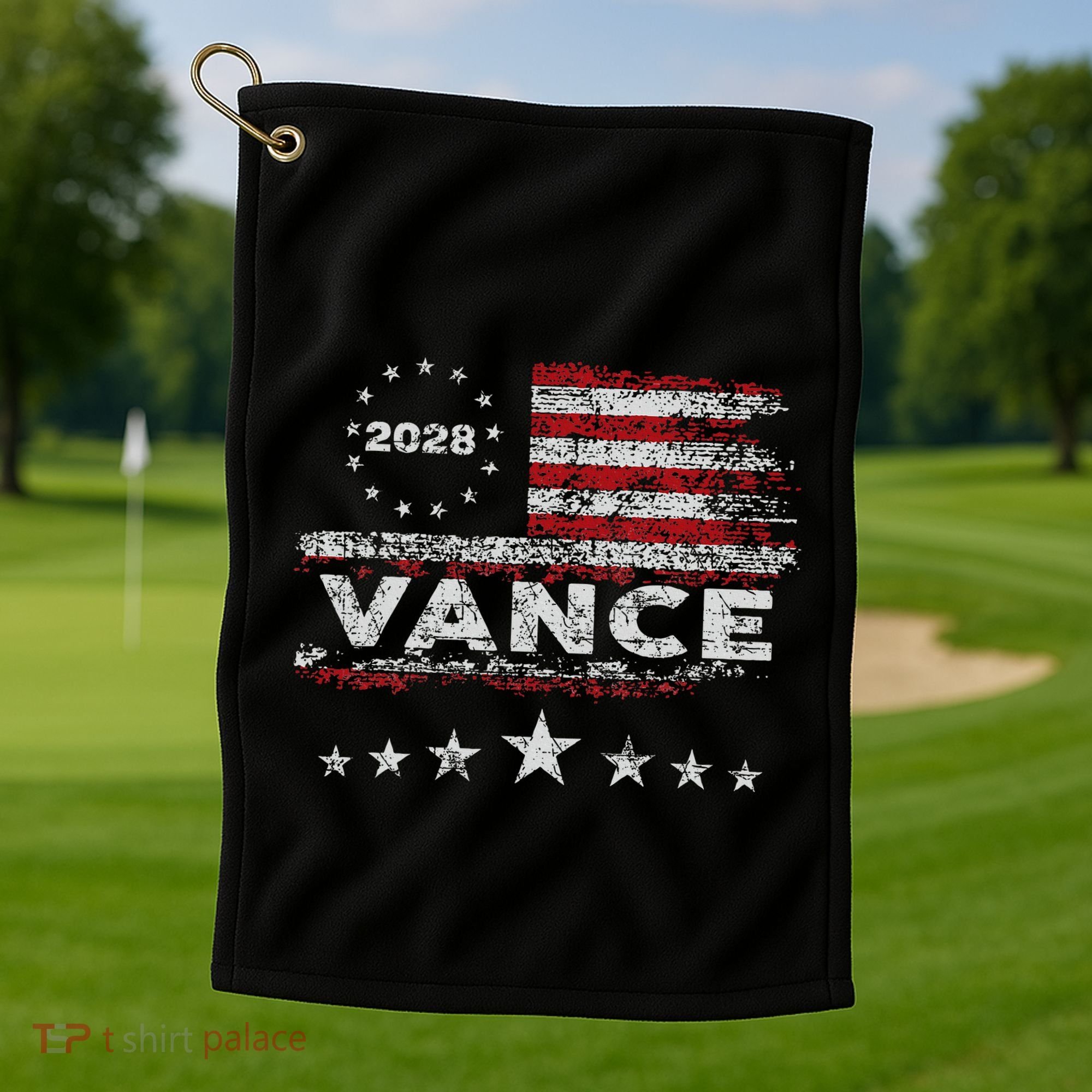 Vance 2028 President Us Flag Golf Towel