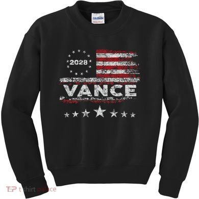 Vance 2028 President Us Flag Kids Sweatshirt