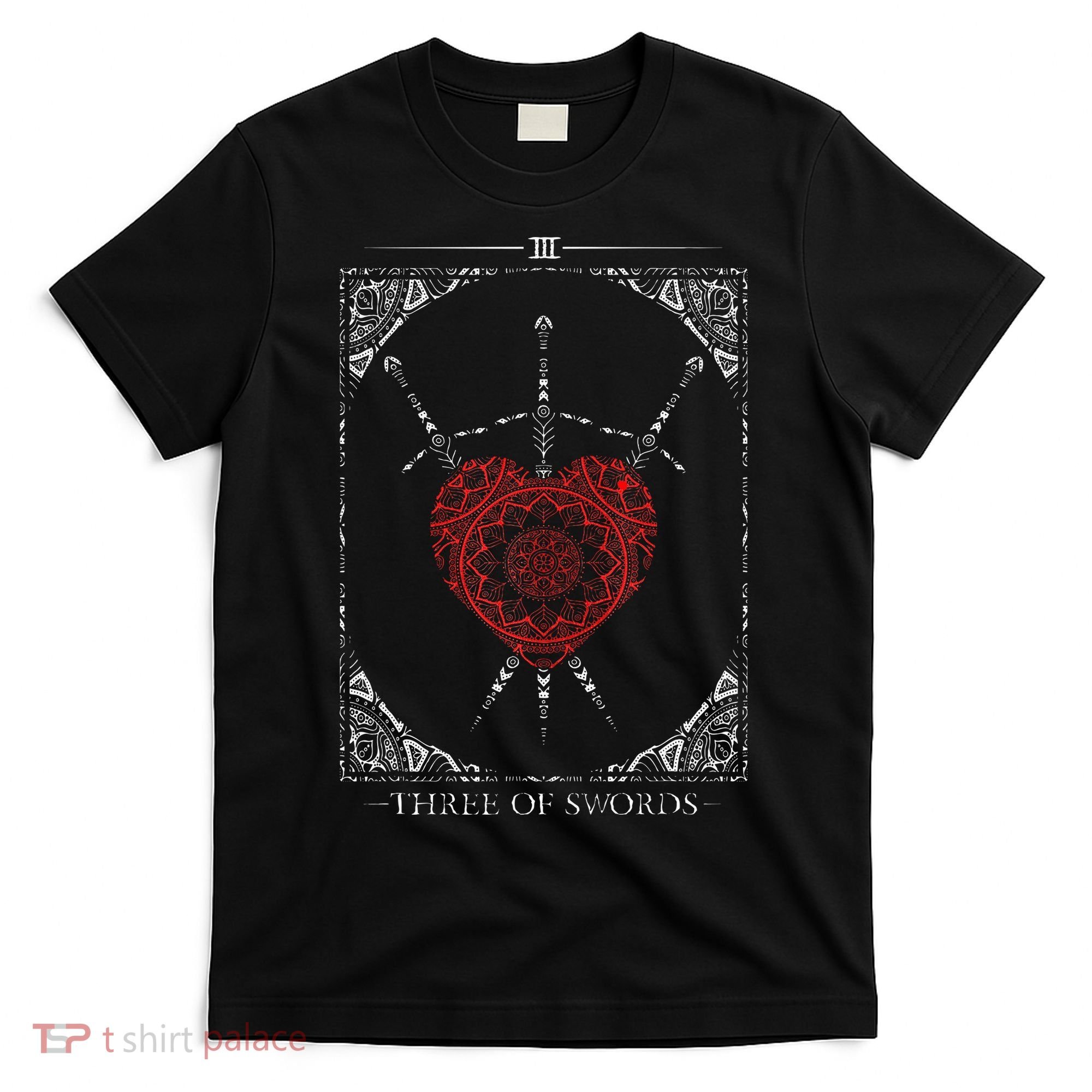 Vintage 3 Of Swords Tarot Card T-Shirt