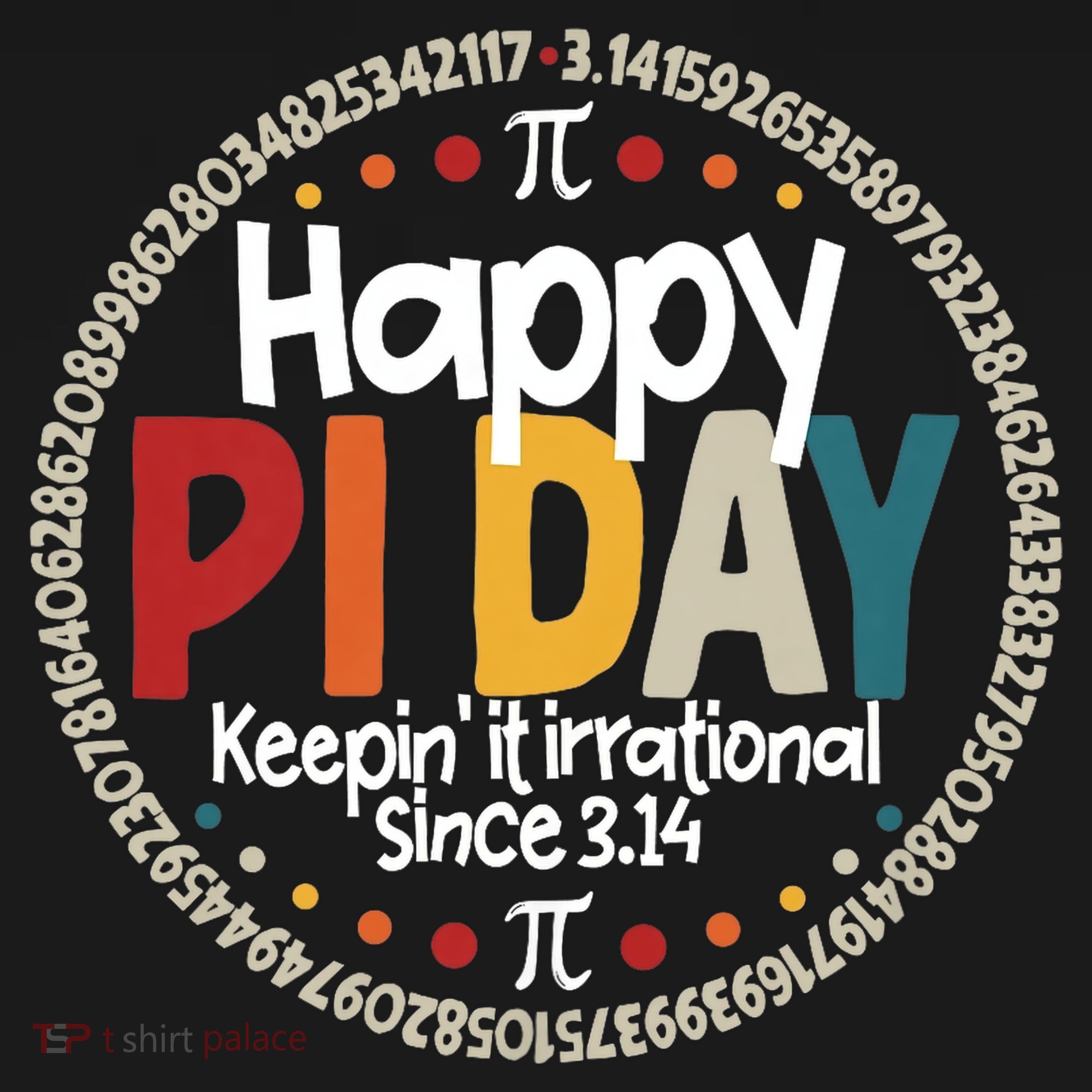 Vintage 3.14 Pi Digits Happy Pi Day T-Shirt
