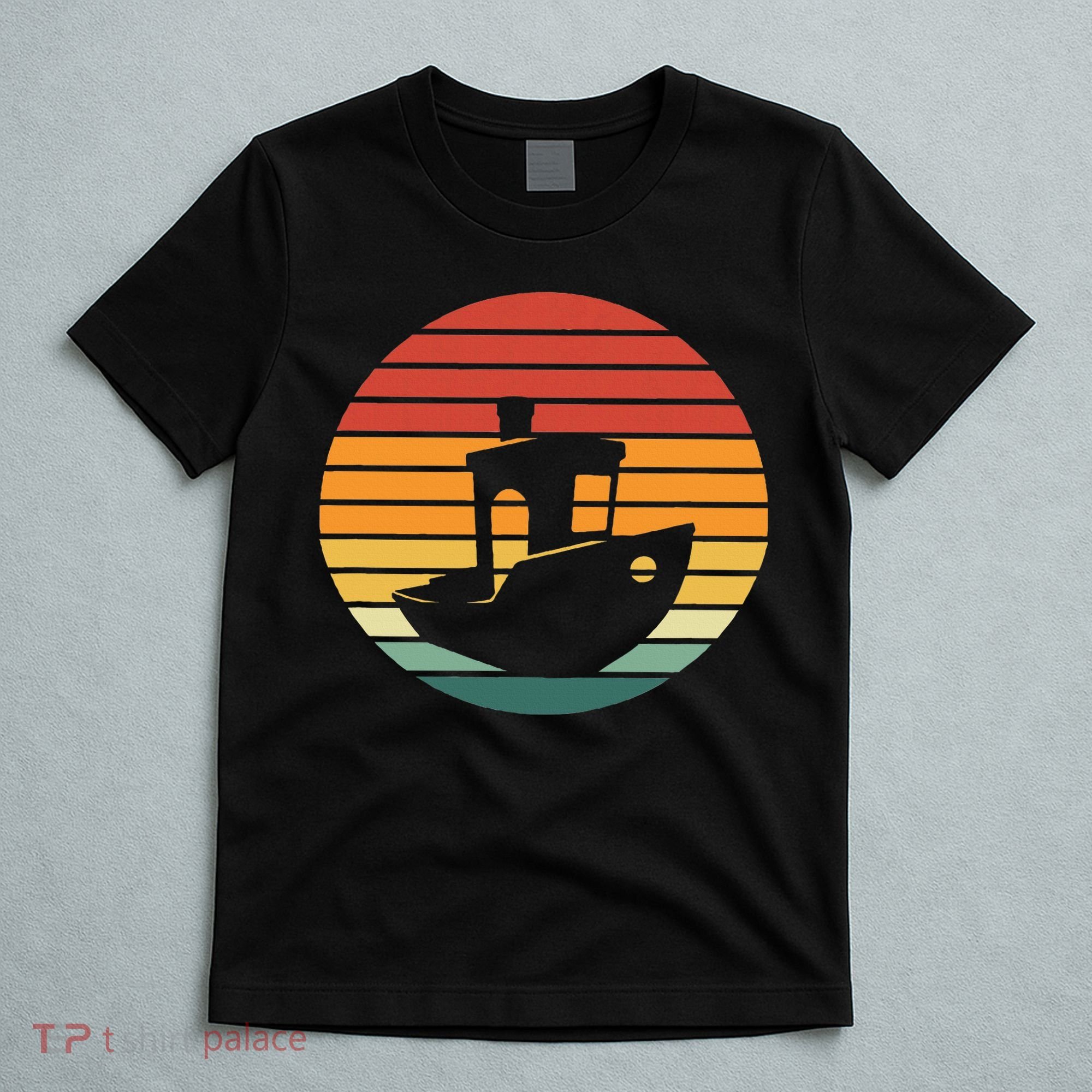 Vintage 3d Printing Benchy Sunset For 3d Printer Maker T-Shirt