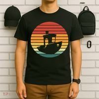 Vintage 3d Printing Benchy Sunset For 3d Printer Maker T-Shirt thumb 6