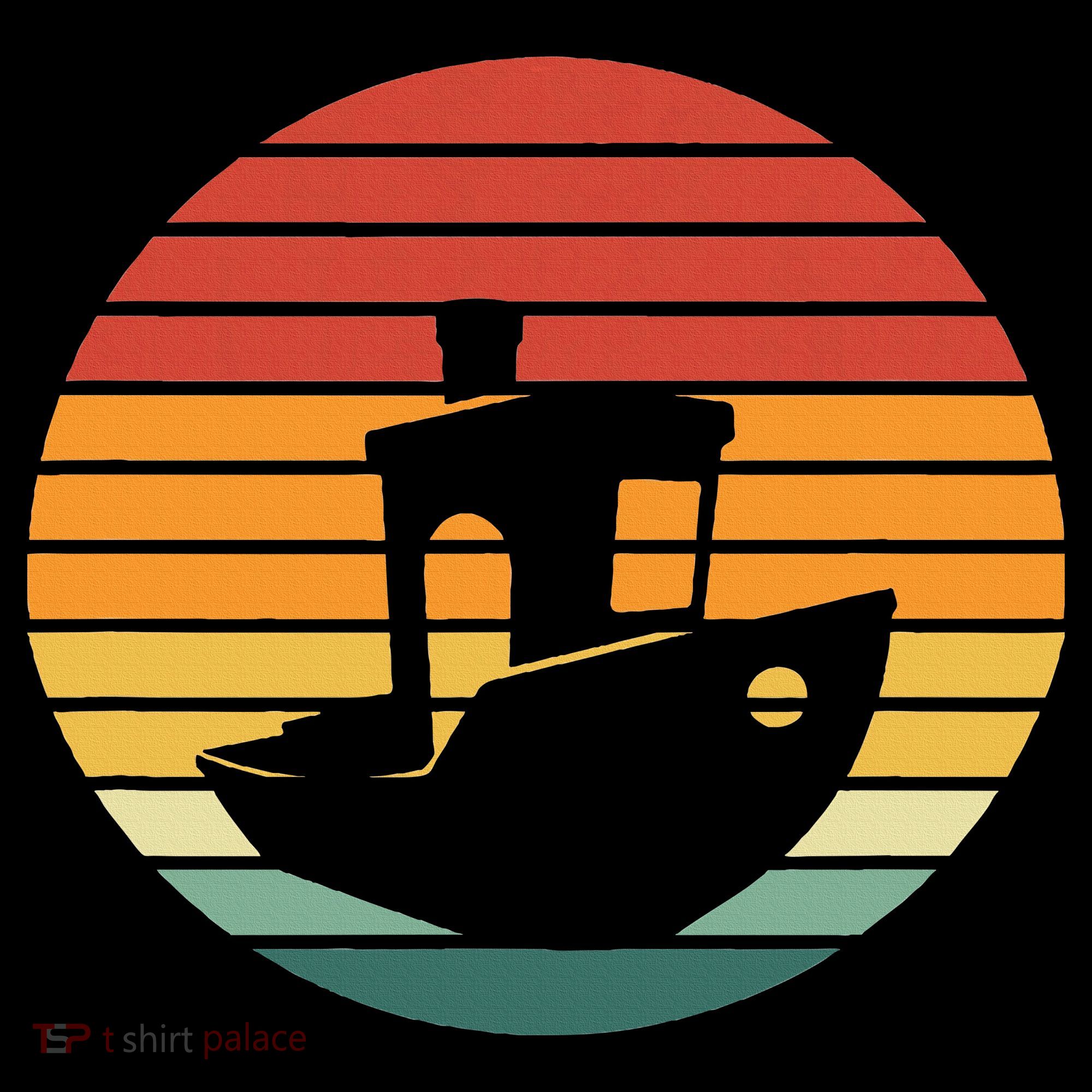 Vintage 3d Printing Benchy Sunset For 3d Printer Maker T-Shirt