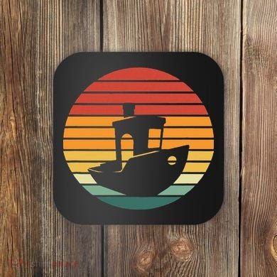 Vintage 3d Printing Benchy Sunset For 3d Printer Maker Coaster