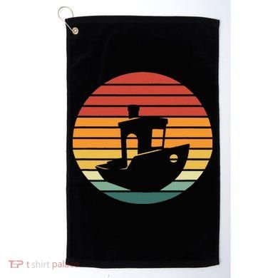 Vintage 3d Printing Benchy Sunset For 3d Printer Maker Golf Towel