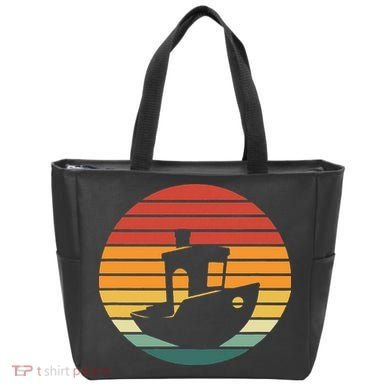 Vintage 3d Printing Benchy Sunset For 3d Printer Maker Tote Bag