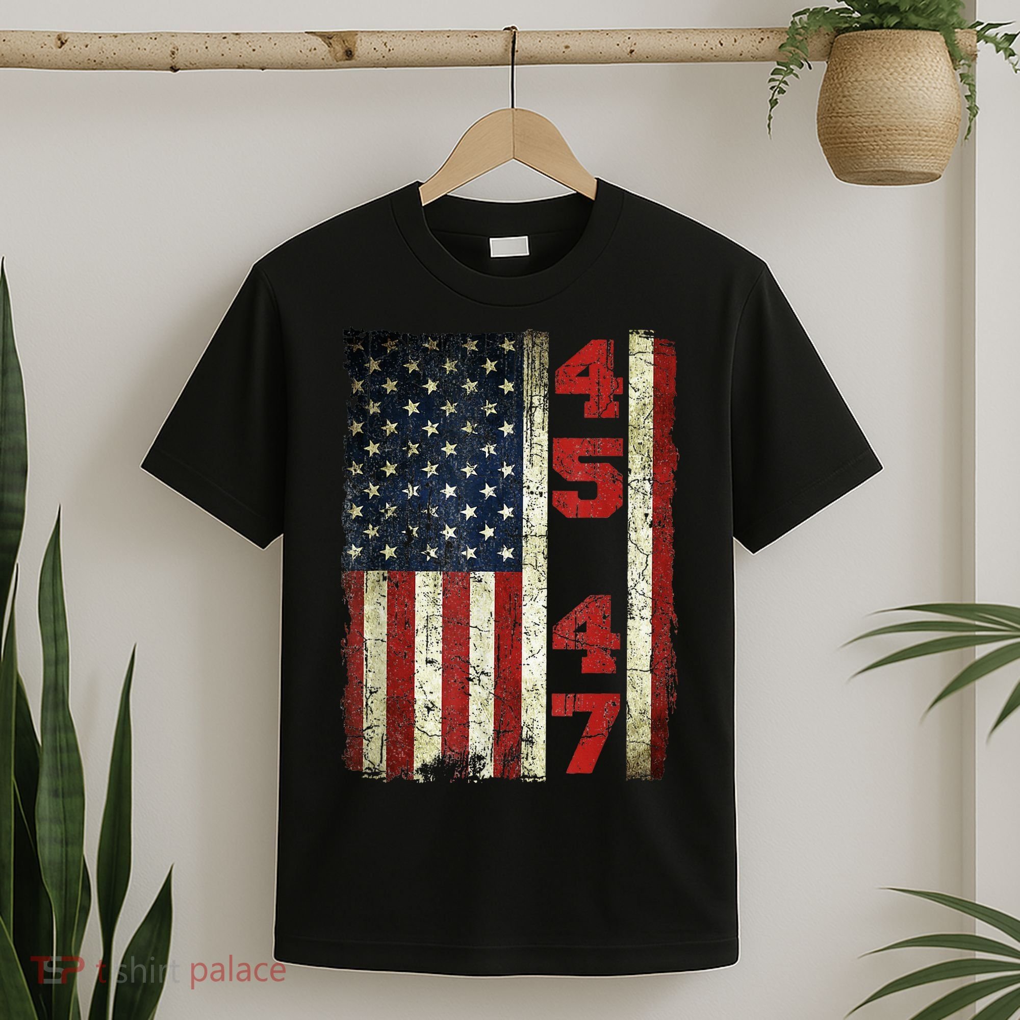 Vintage 45 47 America Flag T-Shirt