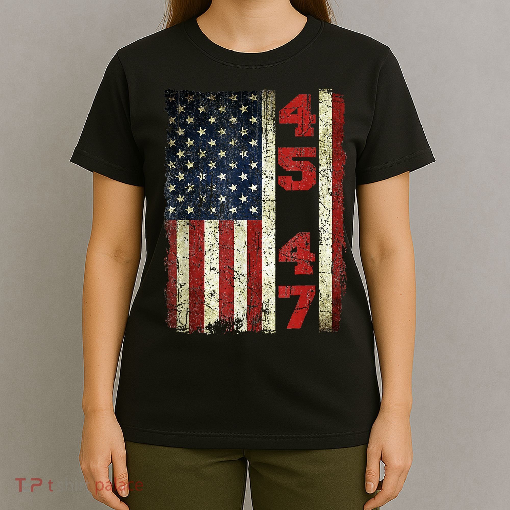 Vintage 45 47 America Flag T-Shirt