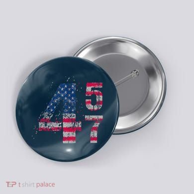 Voted 45 47 Trump 2024 Wins 47th President Winner Vance Won Button