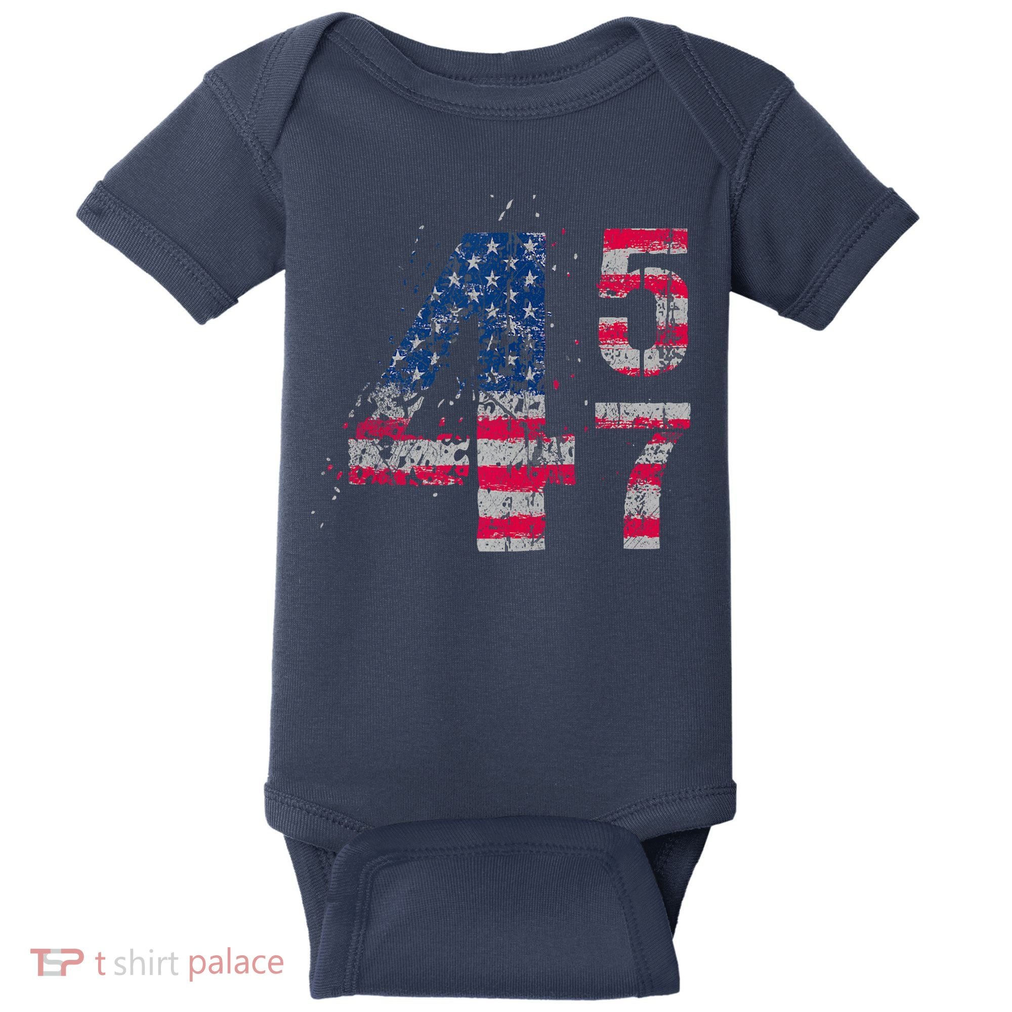 Voted 45 47 Trump 2024 Wins 47th President Winner Vance Won Baby Bodysuit