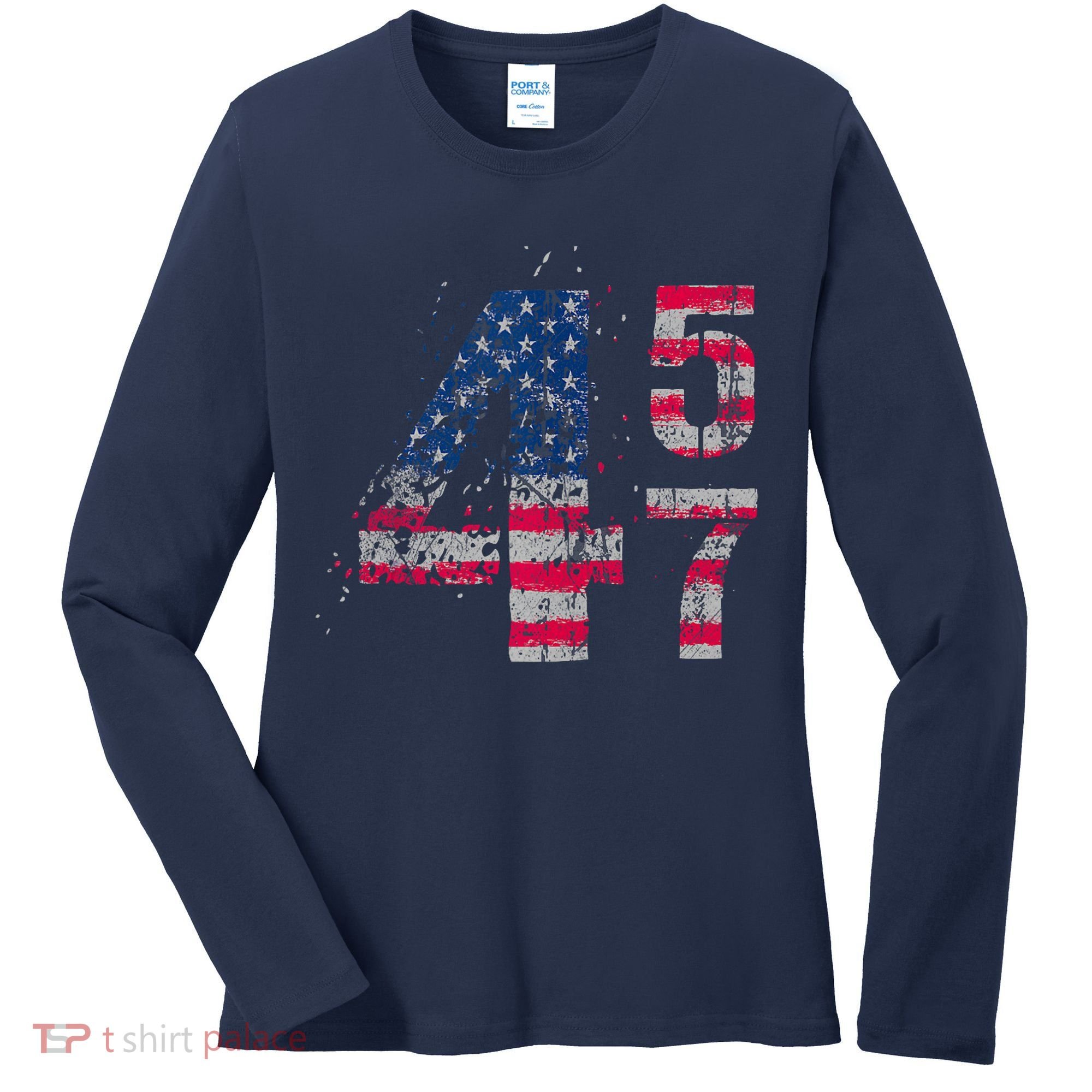 Voted 45 47 Trump 2024 Wins 47th President Winner Vance Won Women's Long Sleeve Shirt