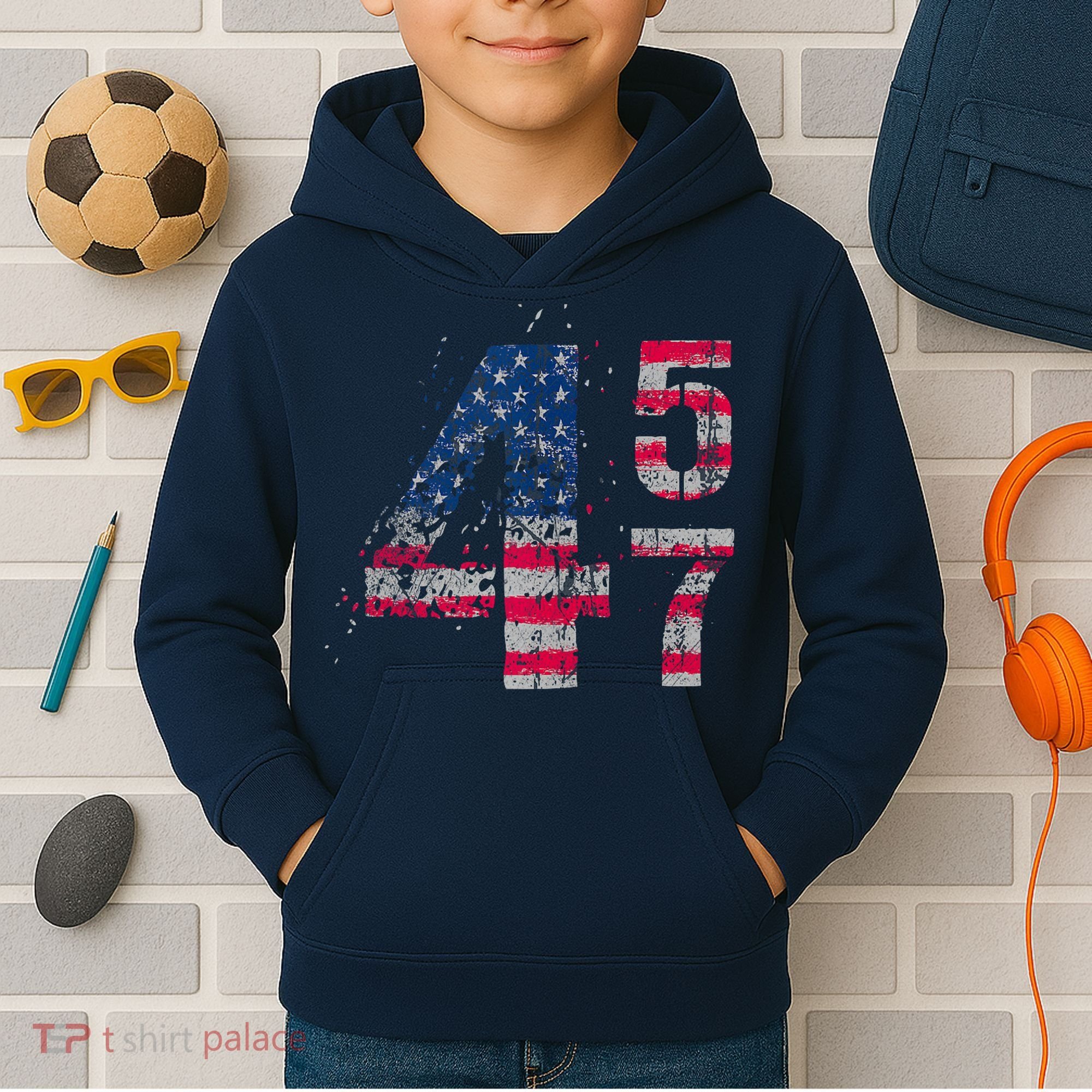 Voted 45 47 Trump 2024 Wins 47th President Winner Vance Won Kids Hoodie