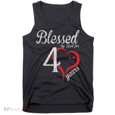 Vintage 40th Birthday Blessed By God, Happy Birthday Gift Tank Top