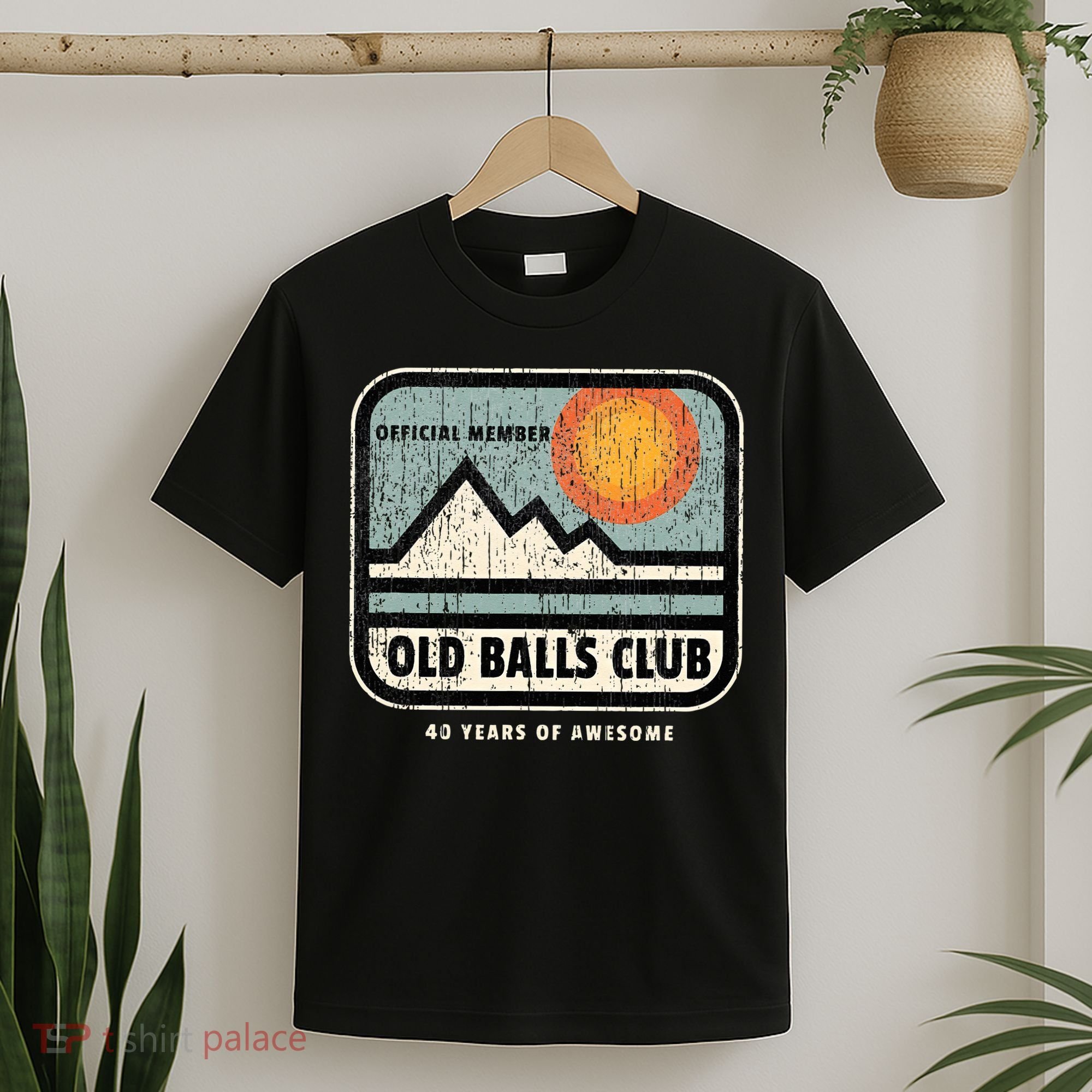 Vintage 40th Birthday Old Balls Club 40 Years Of Awesome T-Shirt