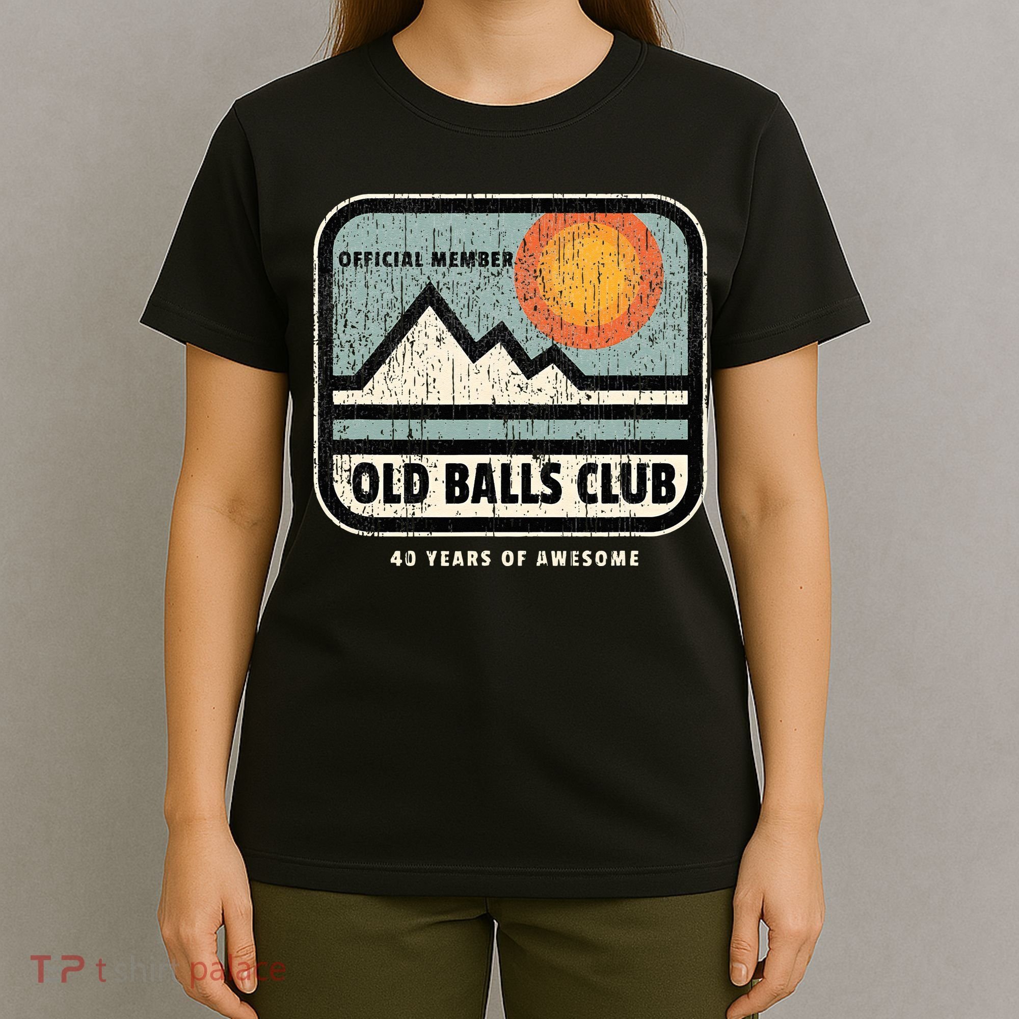 Vintage 40th Birthday Old Balls Club 40 Years Of Awesome T-Shirt