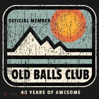 Vintage 40th Birthday Old Balls Club 40 Years Of Awesome T-Shirt thumb 7