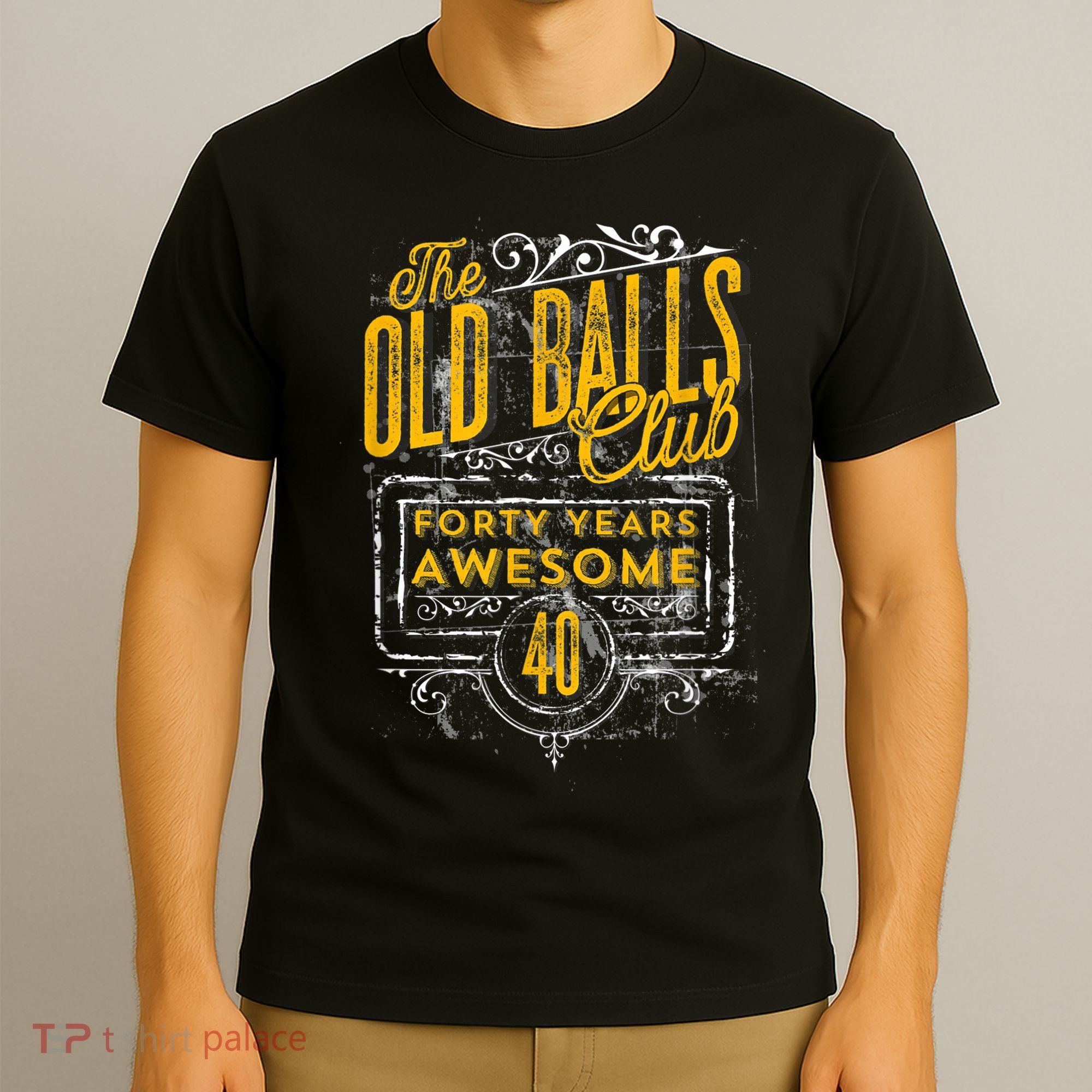  Vintage 40th Birthday Old Balls Club for Old Man Birthday T-Shirt