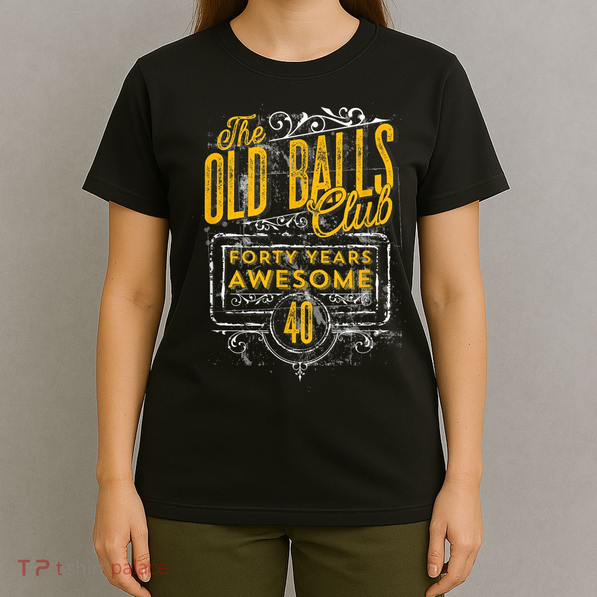  Vintage 40th Birthday Old Balls Club for Old Man Birthday T-Shirt