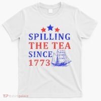 Vintage 4Th July Spilling The Tea Since 1773 Fourth Of July T-Shirt thumb 0