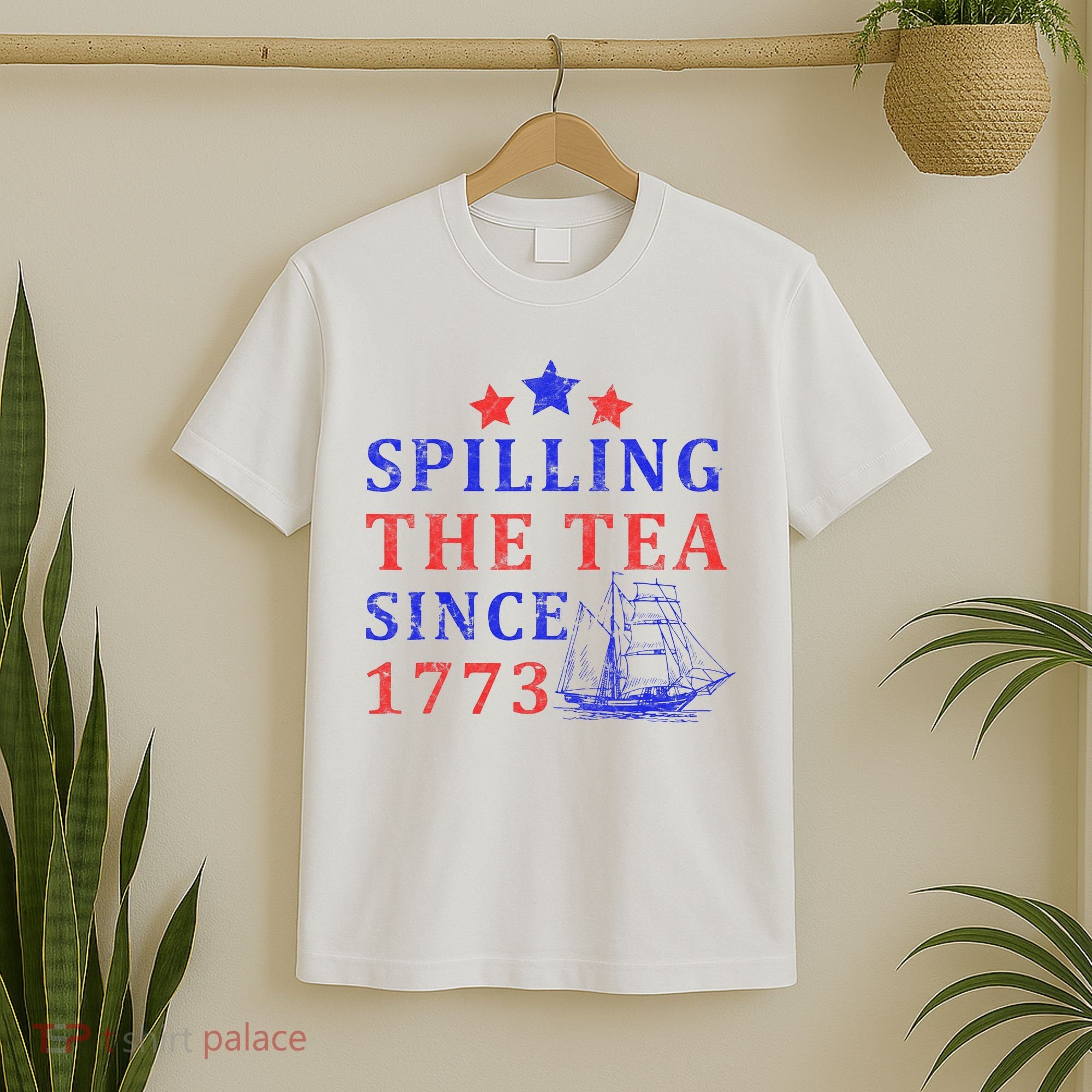 Vintage 4Th July Spilling The Tea Since 1773 Fourth Of July T-Shirt