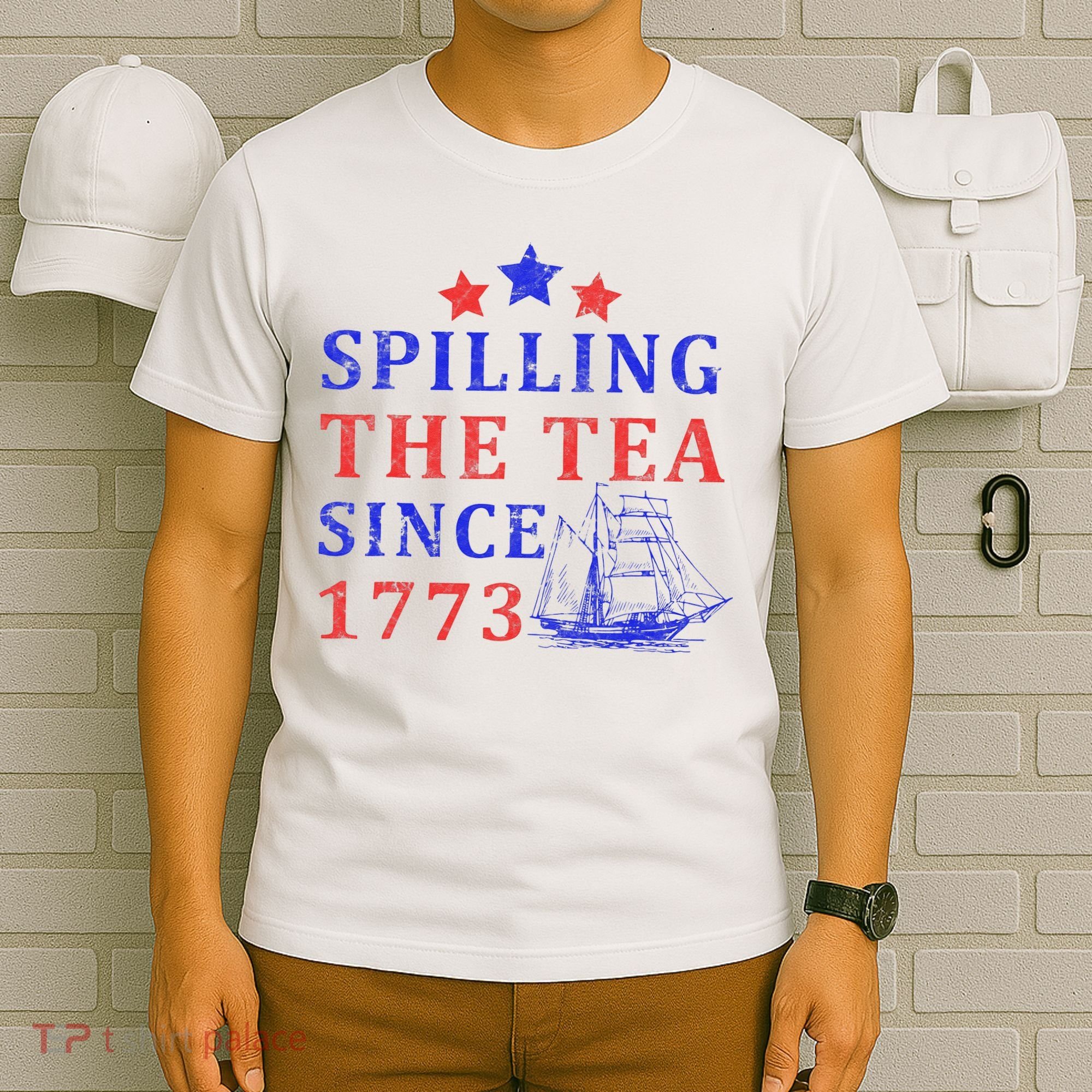 Vintage 4Th July Spilling The Tea Since 1773 Fourth Of July T-Shirt