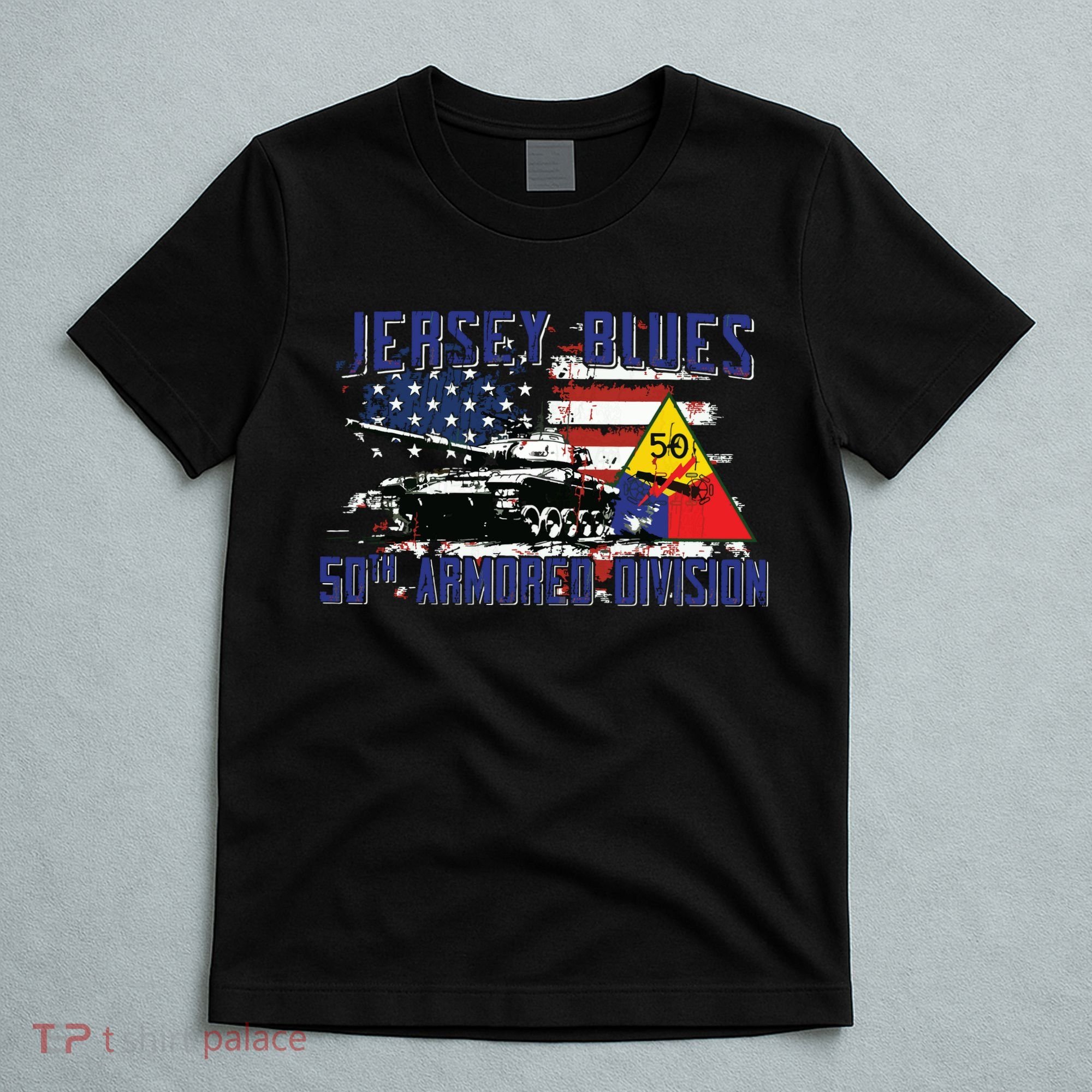 Veteran 50th Armored Division Jersey Blues Vintage Gifts T-Shirt