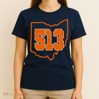 Vintage 513 Cincinnati Ohio T-Shirt thumb 4