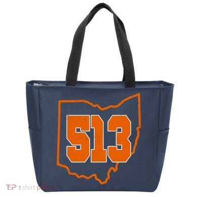 Vintage 513 Cincinnati Ohio Tote Bag