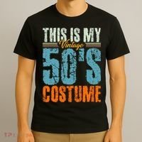 Vintage 50s Costume 50's Outfit 1950s Fashion 50 Theme Party T-Shirt thumb 3