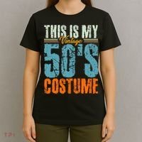 Vintage 50s Costume 50's Outfit 1950s Fashion 50 Theme Party T-Shirt thumb 4