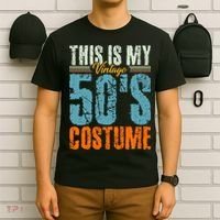 Vintage 50s Costume 50's Outfit 1950s Fashion 50 Theme Party T-Shirt thumb 6