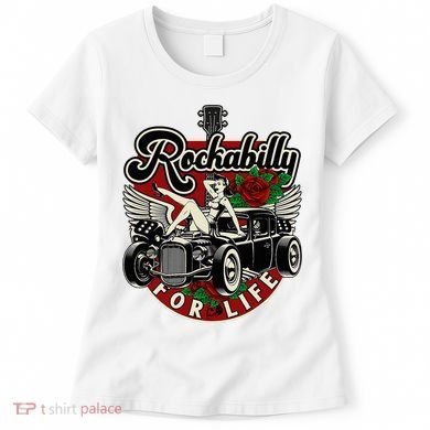 Vintage 50s Rnr Design Rockabilly For Life Women's T-Shirt