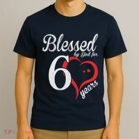 Vintage 60th Birthday Blessed By God, Happy Birthday Gift T-Shirt thumb 3