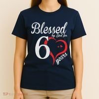 Vintage 60th Birthday Blessed By God, Happy Birthday Gift T-Shirt thumb 4