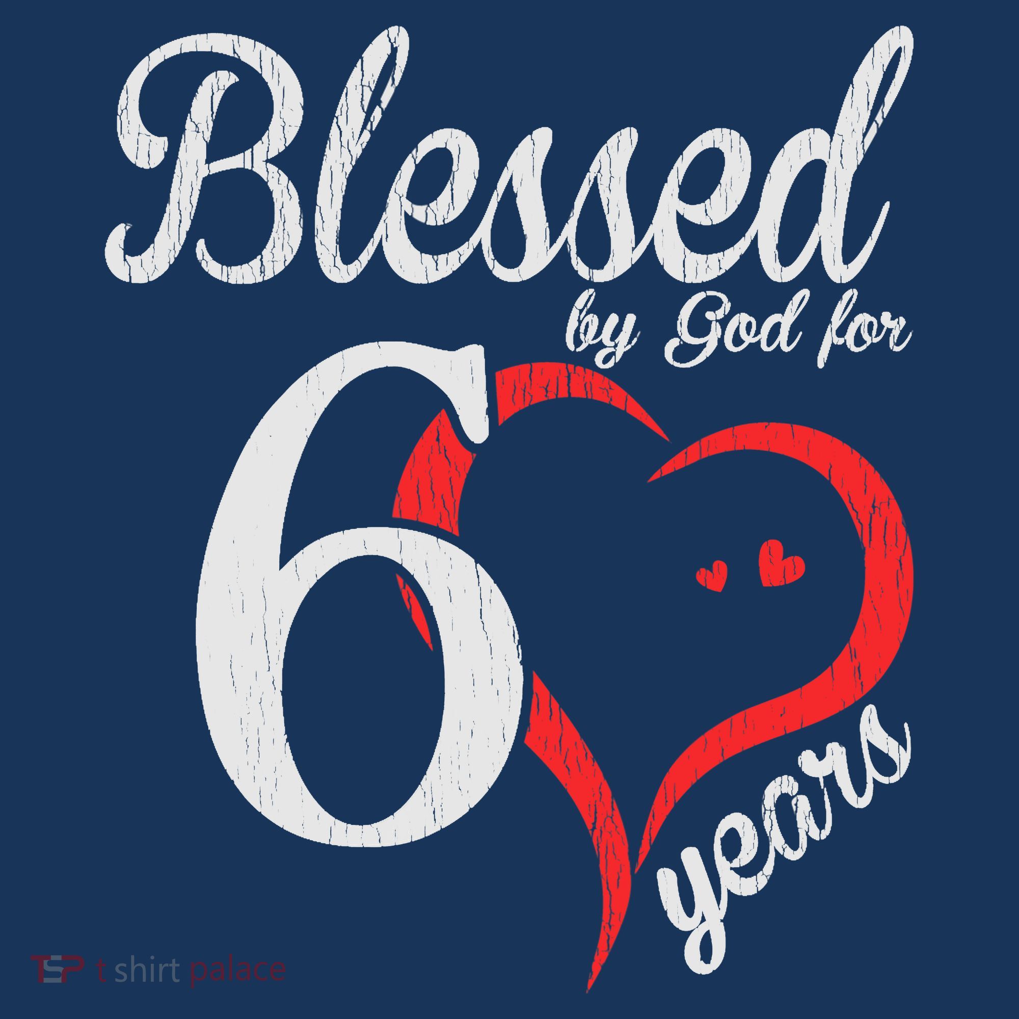 Vintage 60th Birthday Blessed By God, Happy Birthday Gift T-Shirt