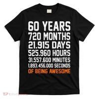 Vintage 60th Birthday Gifts 60 Years Old Anniversary Awesome T-Shirt thumb 0