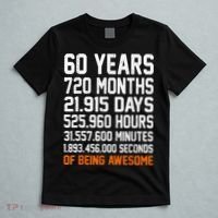 Vintage 60th Birthday Gifts 60 Years Old Anniversary Awesome T-Shirt thumb 5