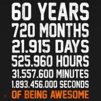 Vintage 60th Birthday Gifts 60 Years Old Anniversary Awesome T-Shirt thumb 7