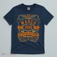 Vintage 63th Birthday March 1960 Birthday T-Shirt thumb 5
