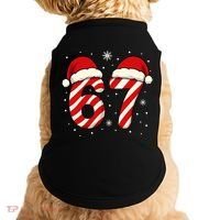 Viral 67 Candy Canes Santa 6-7 Christmas Funny Doggie Tank thumb 0
