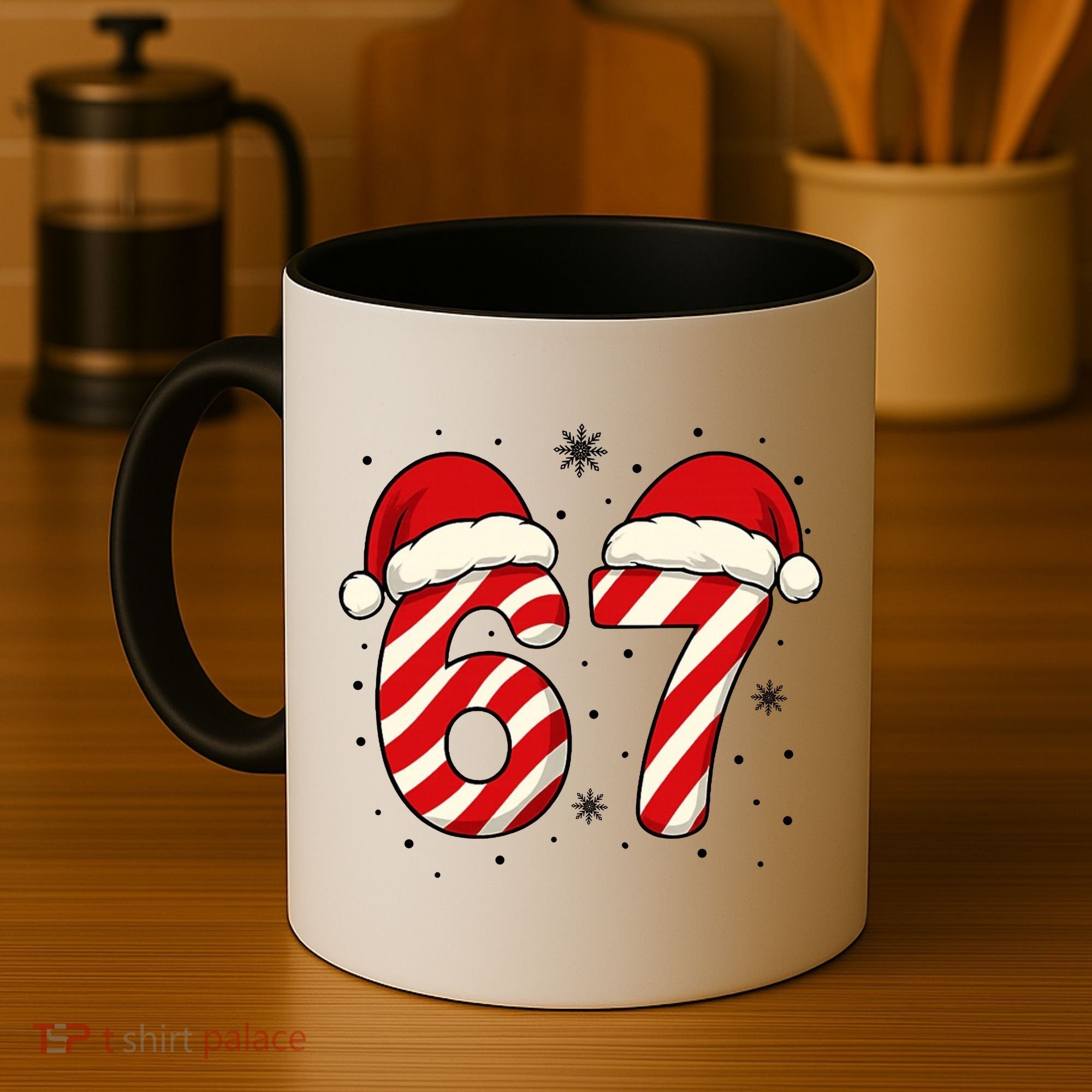 Viral 67 Candy Canes Santa 6-7 Christmas Funny Coffee Mug