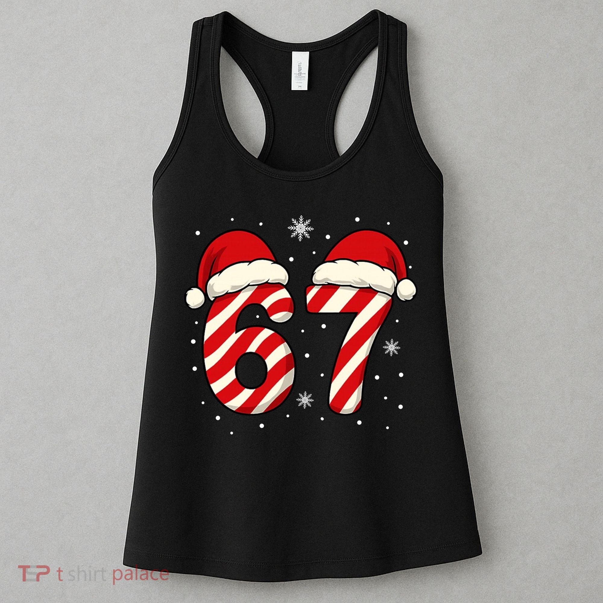 Viral 67 Candy Canes Santa 6-7 Christmas Funny Women's Tank Top