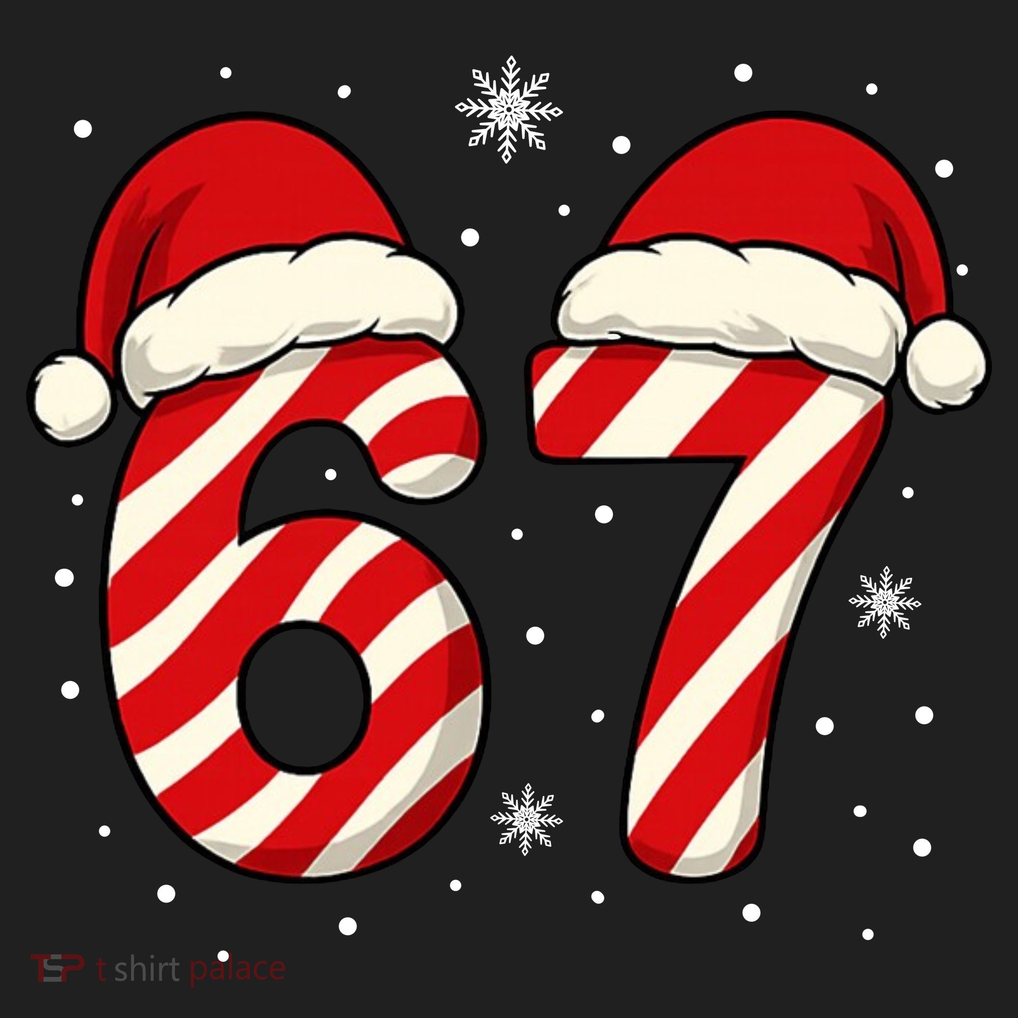 Viral 67 Candy Canes Santa 6-7 Christmas Funny Hat