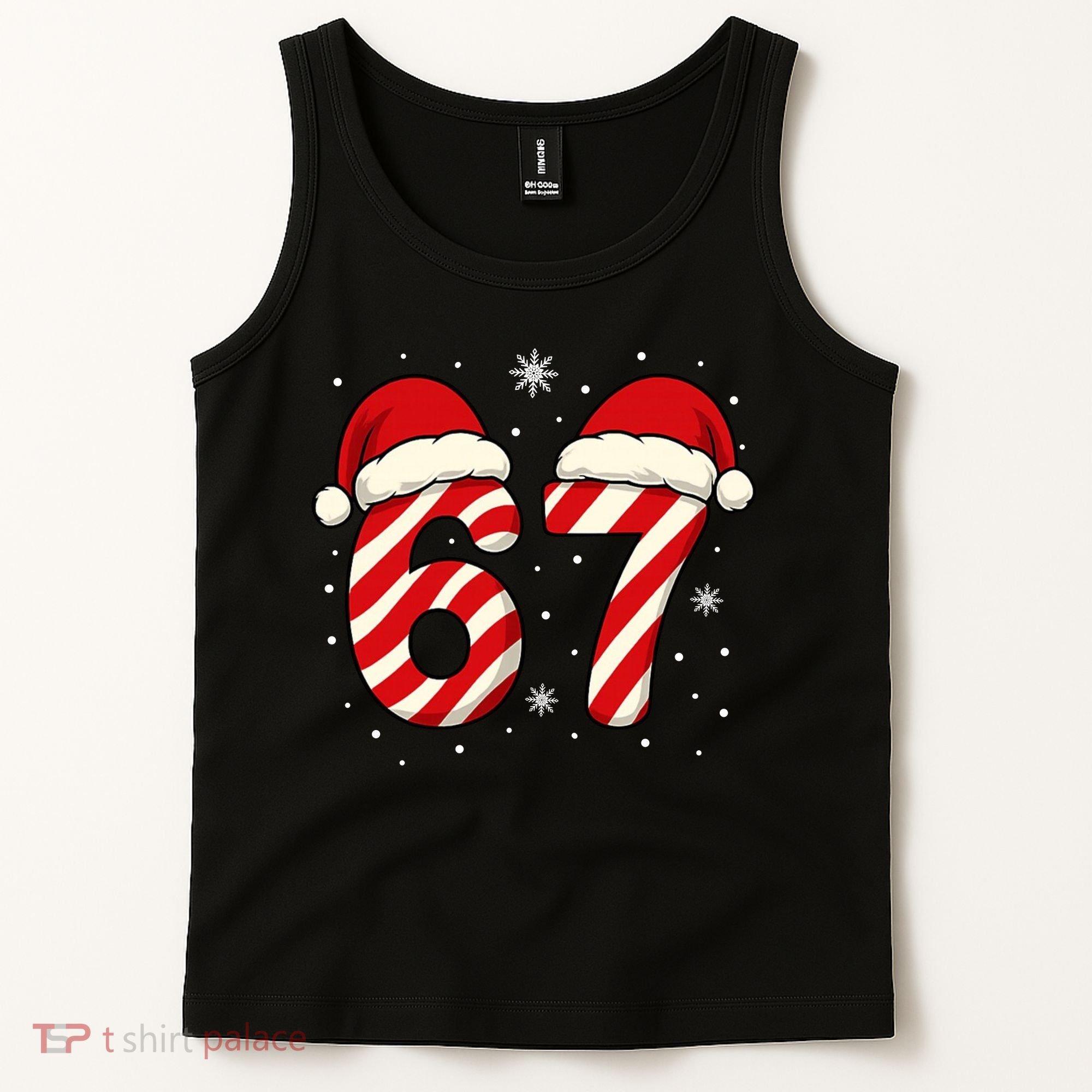 Viral 67 Candy Canes Santa 6-7 Christmas Funny Tank Top