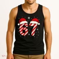 Viral 67 Candy Canes Santa 6-7 Christmas Funny Tank Top thumb 3