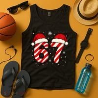 Viral 67 Candy Canes Santa 6-7 Christmas Funny Tank Top thumb 4