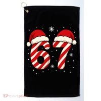 Viral 67 Candy Canes Santa 6-7 Christmas Funny Golf Towel thumb 0