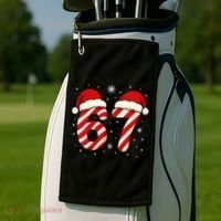 Viral 67 Candy Canes Santa 6-7 Christmas Funny Golf Towel thumb 2