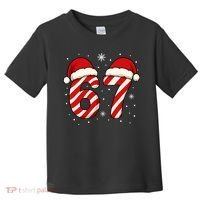 Viral 67 Candy Canes Santa 6-7 Christmas Funny Toddler T-Shirt thumb 0
